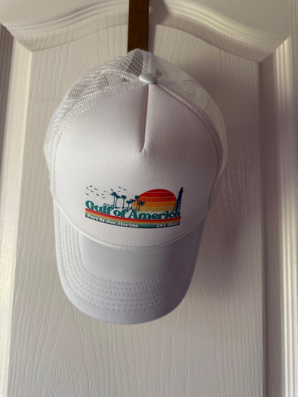 Gulf of America White Trucker Hat